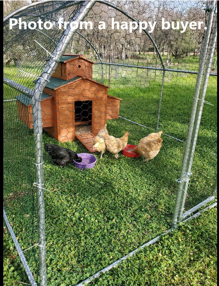 Deluxe Large Wooden Chicken Coop Backyard Hen House with 6 Nesting Boxes, Fits 6-10 Chickens
