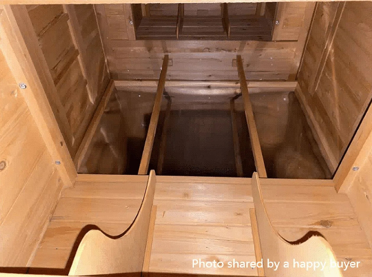 Deluxe Large Wooden Chicken Coop Backyard Hen House with 6 Nesting Boxes, Fits 6-10 Chickens